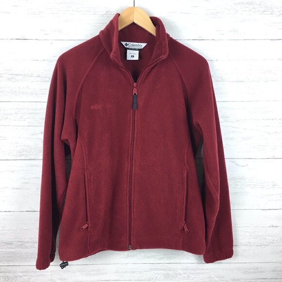 Columbia Women's Deep Red Fleece Jacket - Picture 1 of 8